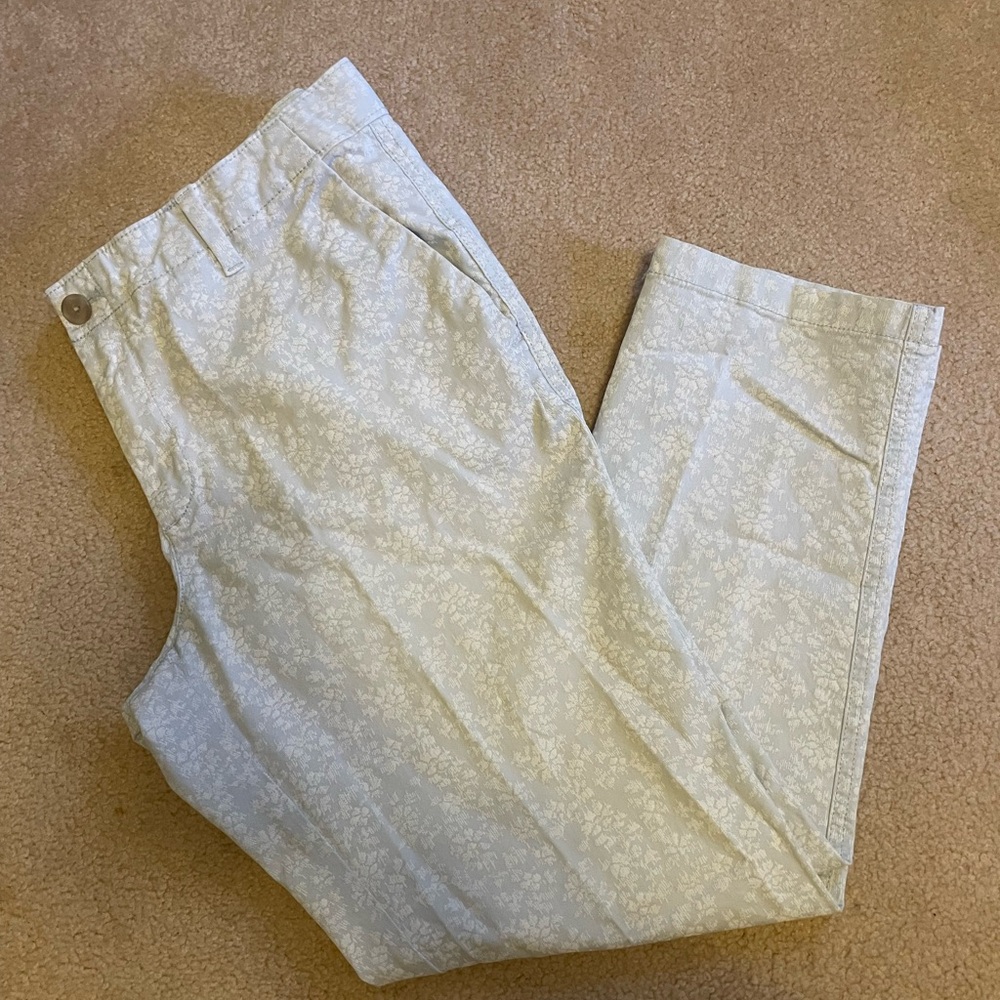 Women’s Light Gray Blue Patterned Pants